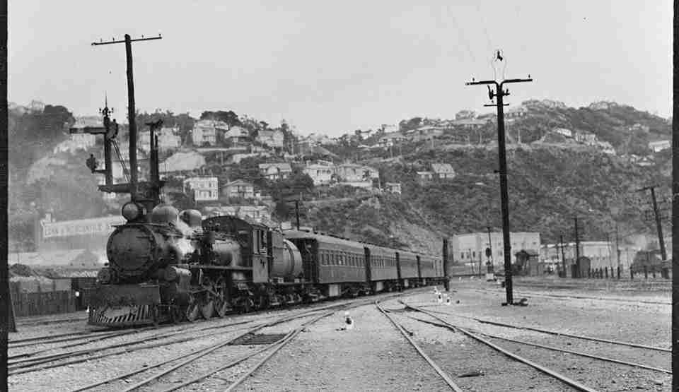 Steam locomotive hauling a passenger train 960x555