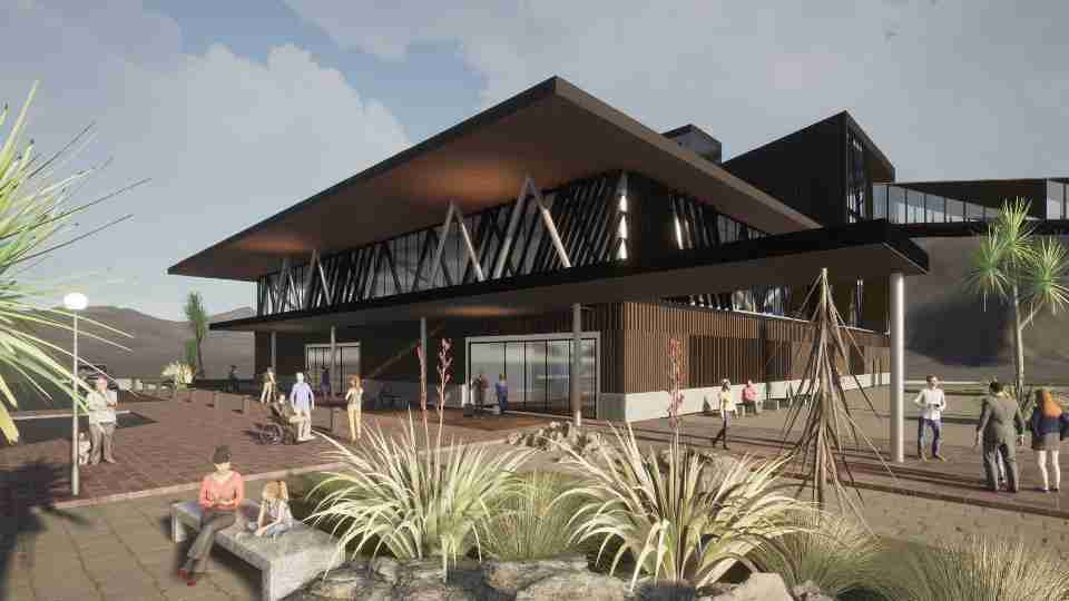 Artist impression new Waitohi Picton terminal building