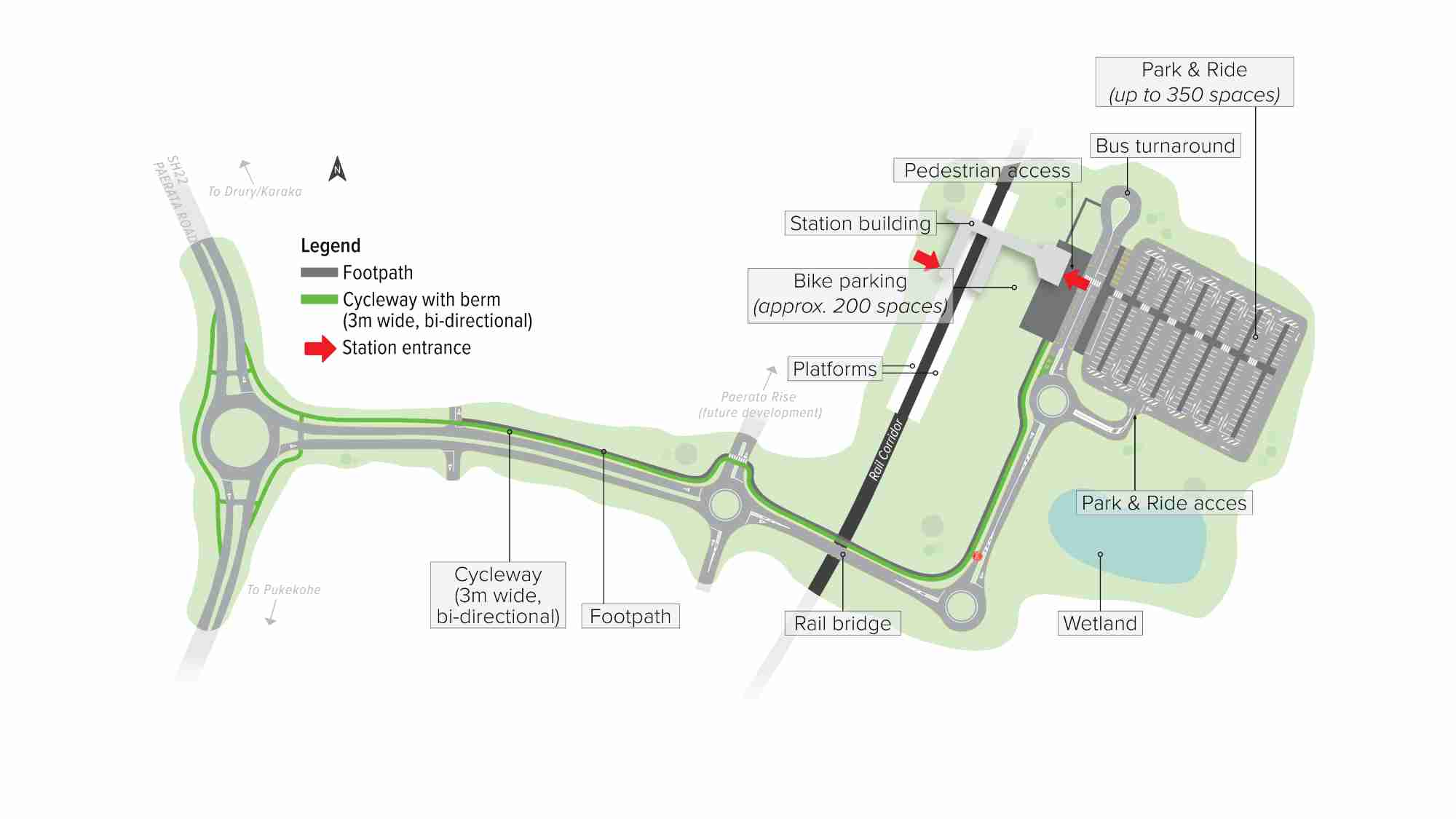 Paerata Station map