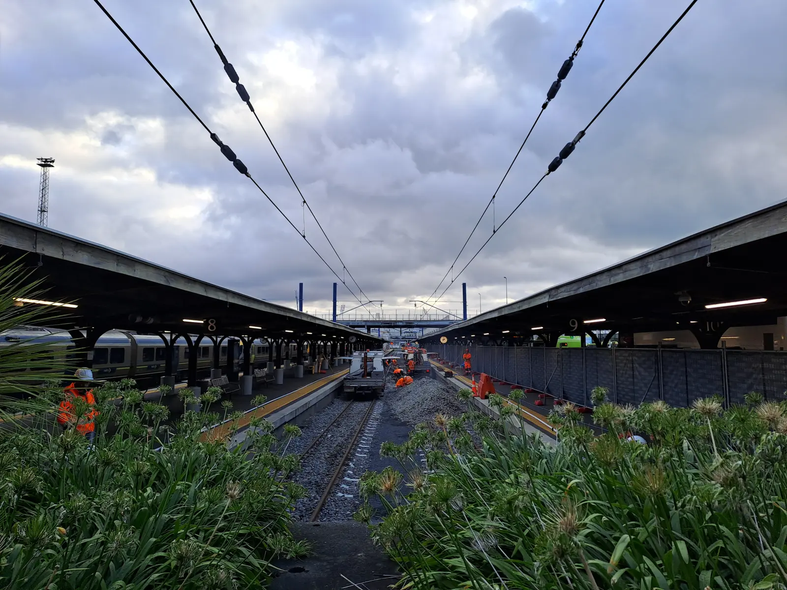 Track maintenance works at Wellington station