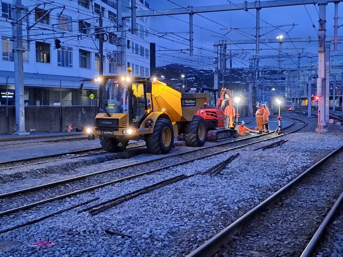 teams working on signals at night